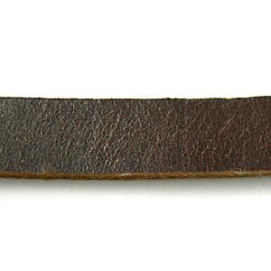 Cowskin Cord For Jewelry Binding, flat, coffee, 6.5mm wide, 2.6mm thick