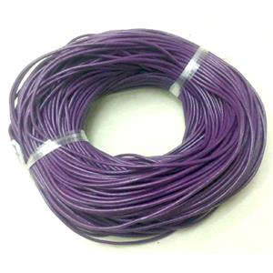Leather Rope For Jewelry Binding, purple, 2mm dia