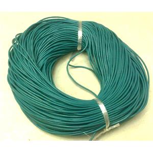 Leather Rope For Jewelry Binding, green, 2mm dia
