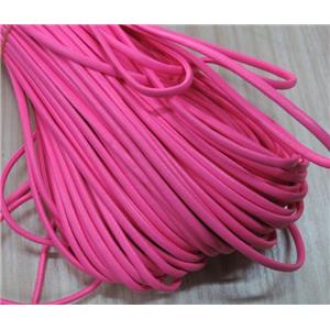 PU leather Cord, flat, hotpink, approx 4mm wide
