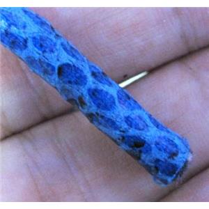 blue PU leather wrapped cord, approx 6mm dia