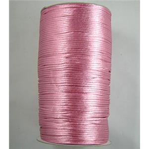 Satin Rattail Cord, Bright Pink, 2.0mm dia