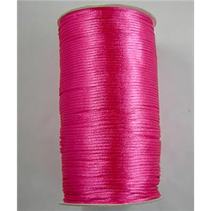 Hot Pink Satin Rattail Cord, 2.0mm dia