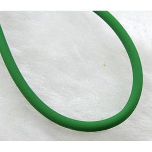 Rubber Cord, hollow, green, 2mm dia, Tube wire, approx 1800meters