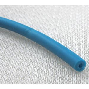 Rubber Cord, hollow, blue, 4mm dia, Tube wire, approx 350meters