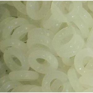 transparent Rubber Stopper Beads, 8mm dia, 3.2mm hole