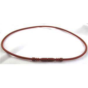 Jewelry making necklace cord, rubber, coffee, 3mm dia,18 inch length