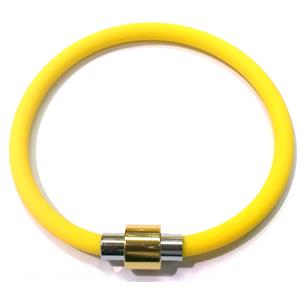 Jewellry Making necklace and bracelet cord, rubber, yellow, 5mm dia, 8 inch length
