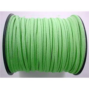 green Synthetic Suede Cord, approx 3mm wide, 100yards per roll