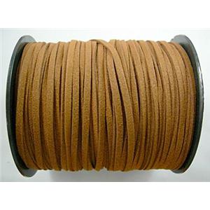 Synthetic Suede Cord, brown, approx 3mm wide, 100yards per roll