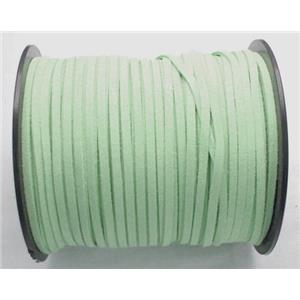lt.green Synthetic Suede Cord, approx 3mm wide, 100yards per roll