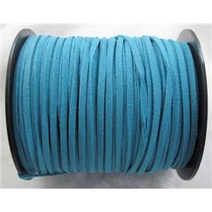 Synthetic Suede Cord, blue, approx 3mm wide, 100yards per roll