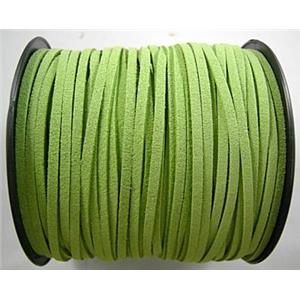 Synthetic Suede Cord, olive, approx 3mm wide, 100yards per roll