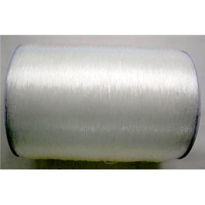 Crystal wire, stretchy, white, 0.8mm dia, 1000 meters length