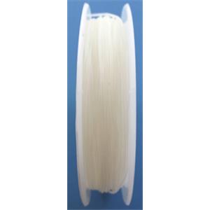 round Crystal Wire, stretchy, white, 0.8mm dia,8meters per roll