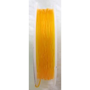 Crystal Wire, stretchy, round, orange, 0.8mm dia,8meters per roll