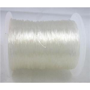 Crystal Wire, stretchy, korea, round, clear, approx 1.0mm thickness, 100m per rolls