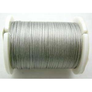 Jewelry binding wire Tiger tail silver color, 0.45mm, 10meters per roll