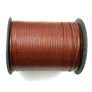 Korea Waxed Wire, flat, Grade A, brown, 3mm wide