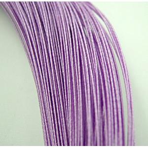 waxed wire, round, grade a, lavender, 0.5mm dia