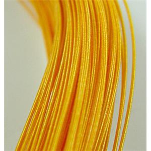 waxed wire, round, grade a, golden, 0.5mm dia