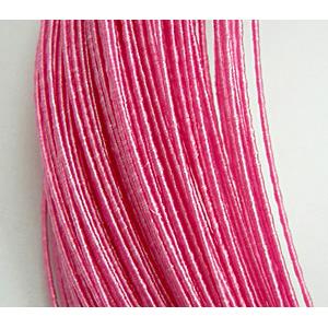 waxed wire, round, grade a, hot-pink, 0.5mm dia