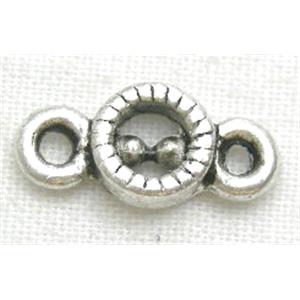 Tibetan Silver Connector, large ring :5.2mm dia, small:3.5mm dia