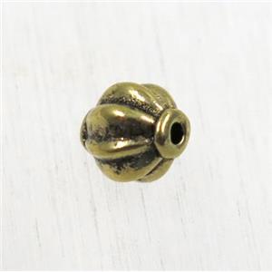 tibetan silver zinc beads, non-nickel, antique gold, approx 6mm dia