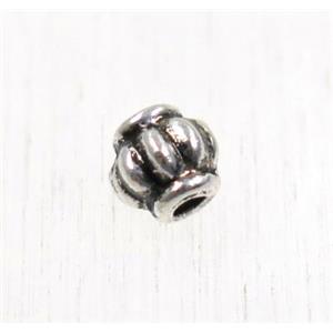 tibetan silver zinc beads, non-nickel, approx 4mm dia