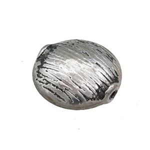 Tibetan Style Zinc Coin Beads Circle Antique Silver, approx 17mm