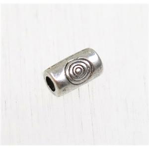 tibetan silver zinc tube beads, non-nickel, approx 3x5.5mm
