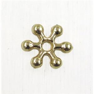 tibetan silver daisy beads, non-nickel, bronze, approx 8mm dia