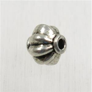 tibetan silver zinc rondelle beads, non-nickel, approx 8mm dia