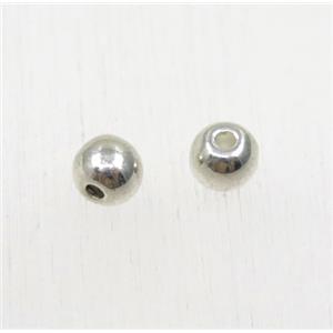 tibetan silver round beads, non-nickel, approx 5mm dia