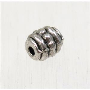 tibetan silver zinc beads, non-nickel, approx 4.5x5mm