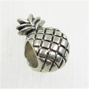 tibetan silver pineapple beads, zinc, large hole, non-nickel, approx 7-12mm, 4.5mm hole