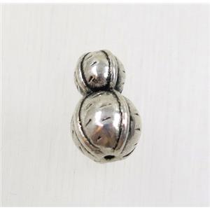 tibetan silver zinc gourd beads, non-nickel, approx 8x13mm