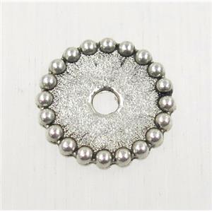 tibetan silver spacer beads, zinc, non-nickel, approx 11.5mm dia