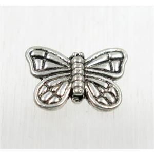 tibetan silver zinc butterfly beads, non-nickel, approx 11x15mm