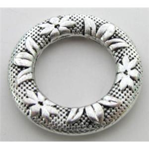 tibetan silver ring charm non-nickel, 25mm dia