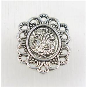 tibetan silver zinc pendant, non-nickel, approx 16x20mm