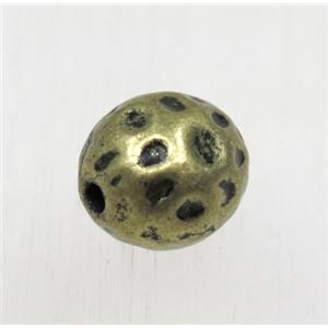 tibetan silver zinc beads, non-nickel, antique bronze, approx 10x10.5mm