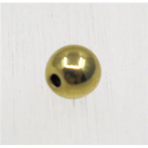 tibetan silver Zinc round beads, non-nickel, antique gold, approx 12mm dia
