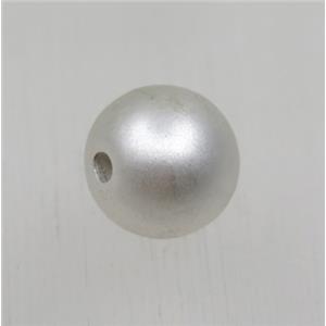 tibetan silver zinc round beads, non-nickel, duck silver, approx 10mm dia