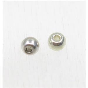 tibetan silver round zinc beads, non-nickel, approx 4mm dia