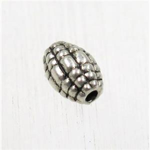 tibetan silver zinc rice beads, non-nickel, approx 5x7.5mm