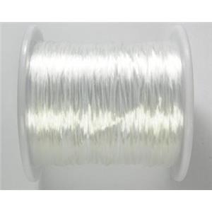 stretchy Crystal wire, flat, white, 16.2meters per roll