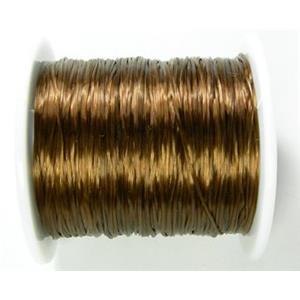 stretchy Crystal wire, flat, coffee, 16.2meters per roll