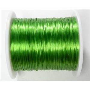 stretchy Crystal wire, flat, green, 80meters per roll