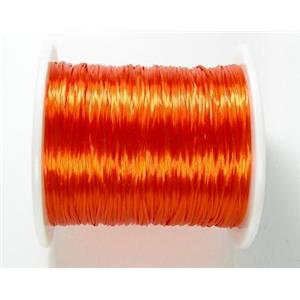 stretchy Crystal wire, flat, nacarat, 80meters per roll
